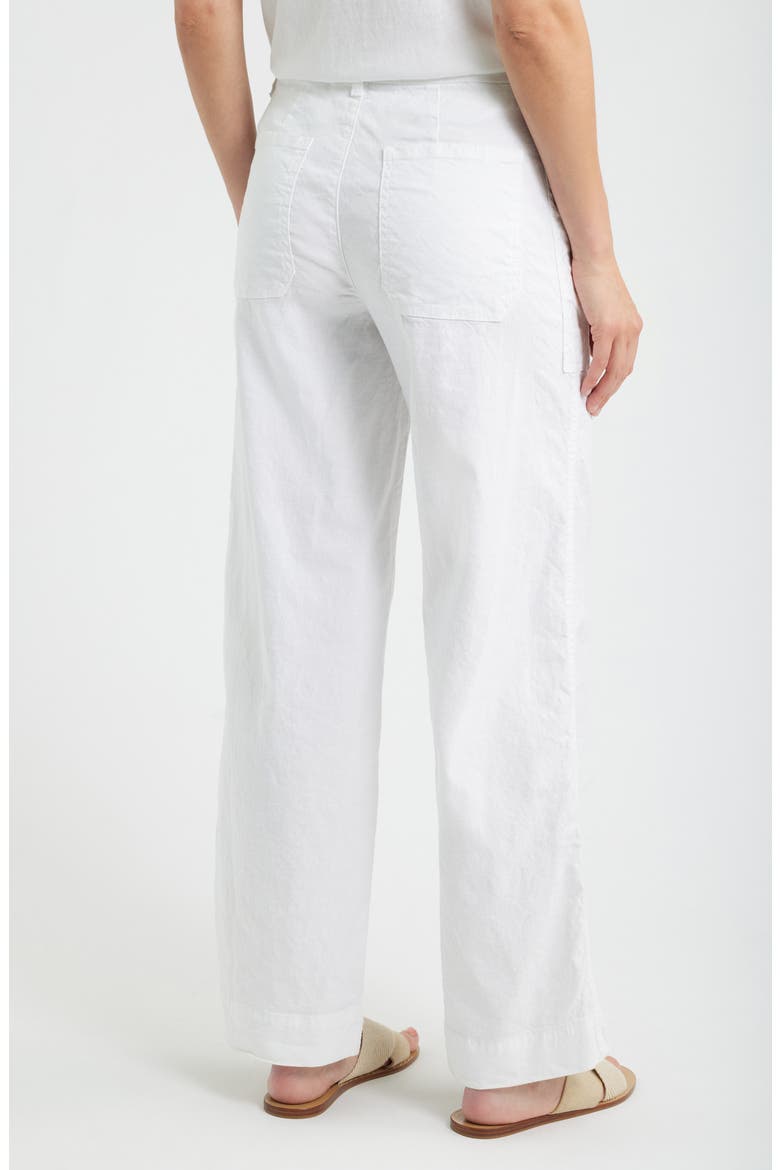 Wide Leg Pants, Alternate, color, WHITE PREFORMANCE LINEN