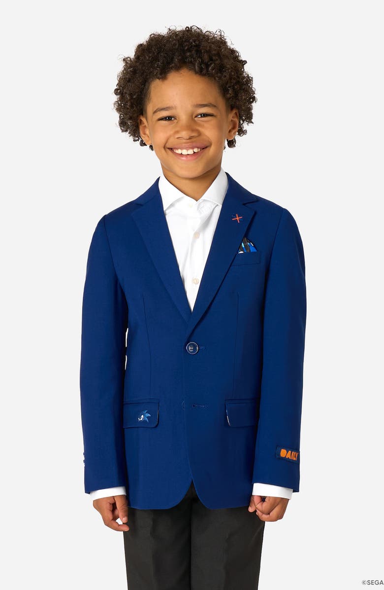 OppoSuits x Sonic the Hedgehog Kids' Daily Slim Fit Blue Sport Coat, Main, color, Blue