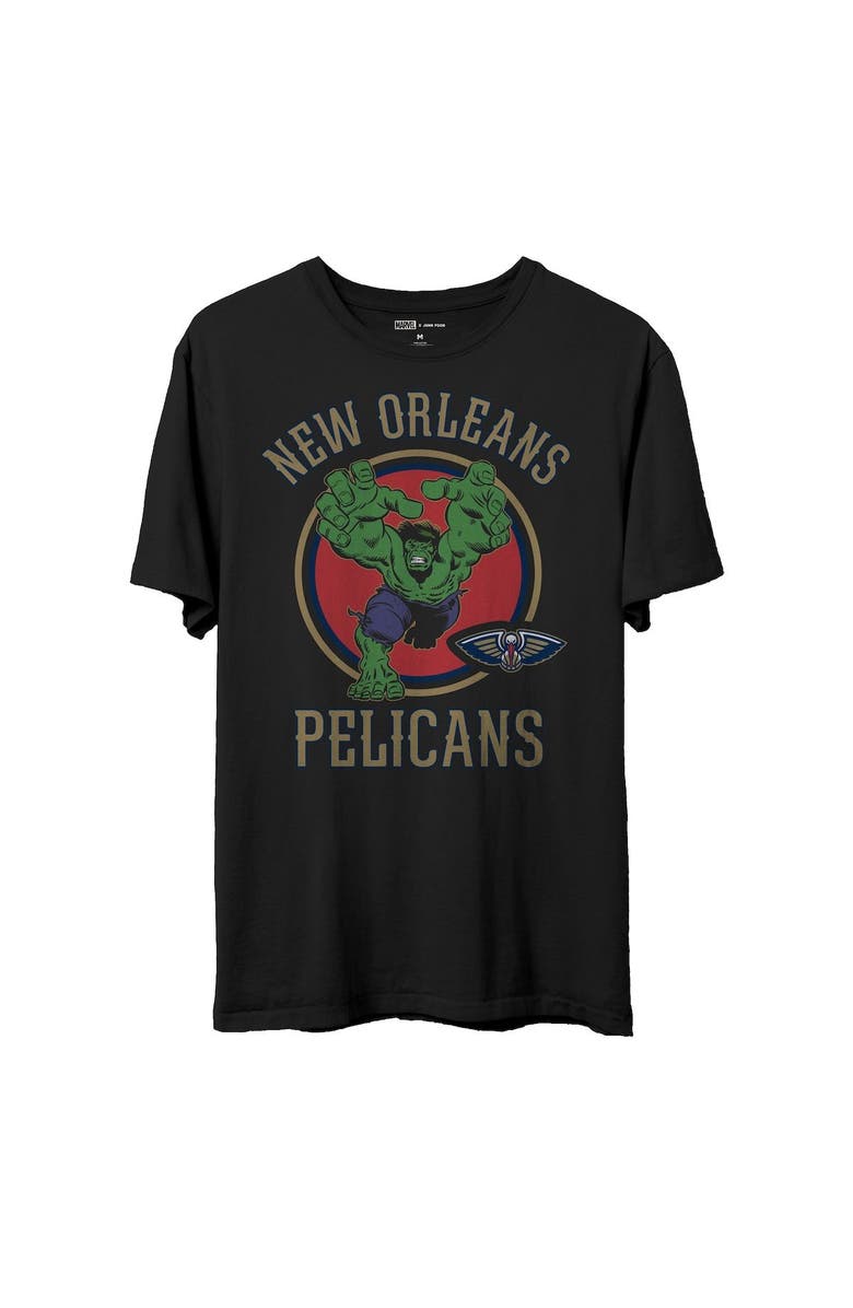 Junk Food Men's Junk Food Black New Orleans Pelicans NBA x Marvel T-Shirt, Alternate, color, 