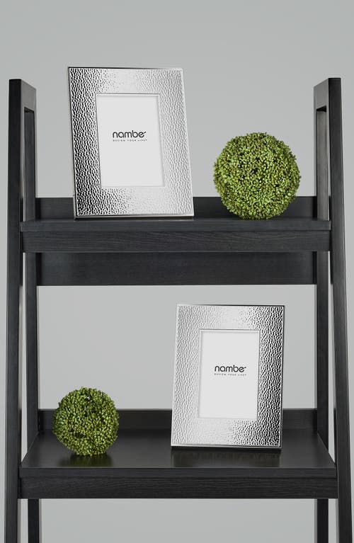 Nambe Nambé Hammered 5 X 7-inch Picture Frame In Silver