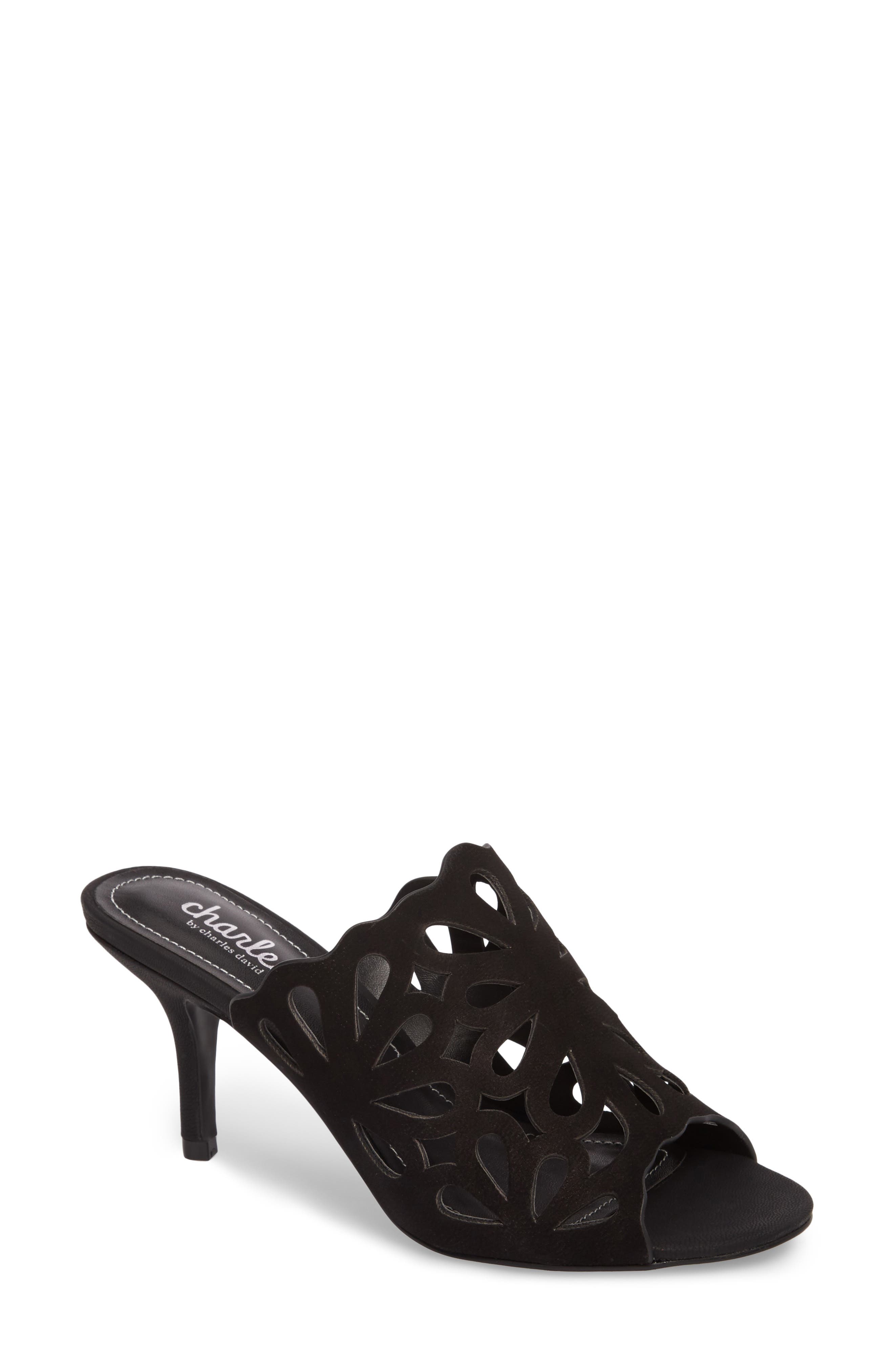 Charles by Charles David Nicki Perforated Open Toe Mule, Main, color, 