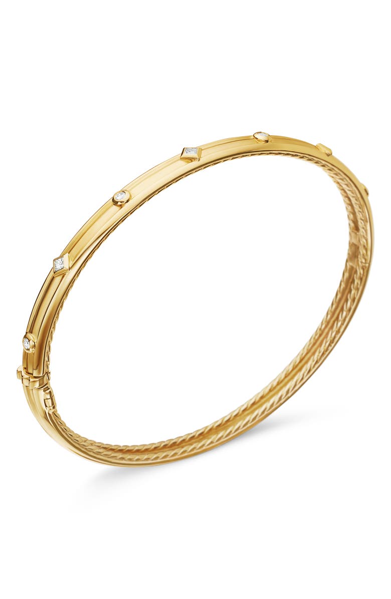 David Yurman Modern Renaissance Bracelet in 18K Yellow Gold with Diamonds, Alternate, color, 18K Yellow Gold