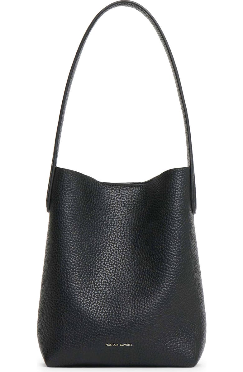 Mansur Gavriel Mini Everyday Cabas Leather Hobo Bag, Main, color, Black