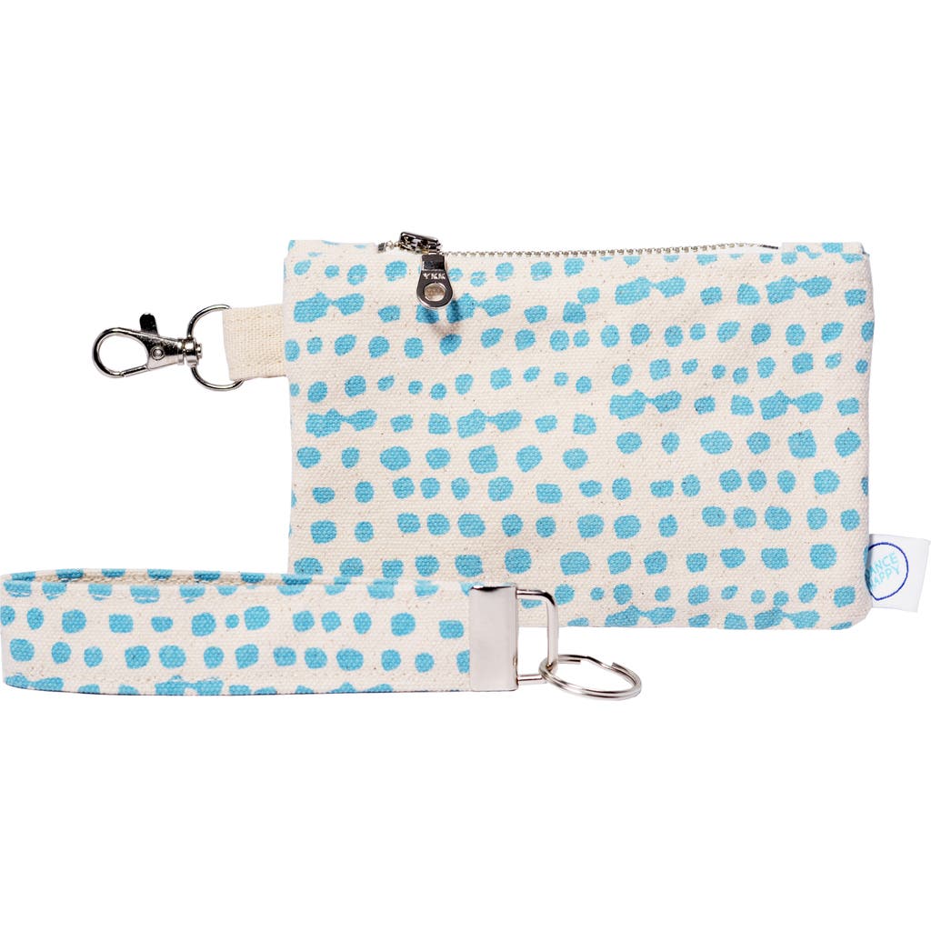 Dance Happy Incana Wristlet With Key Fob In Light Blue