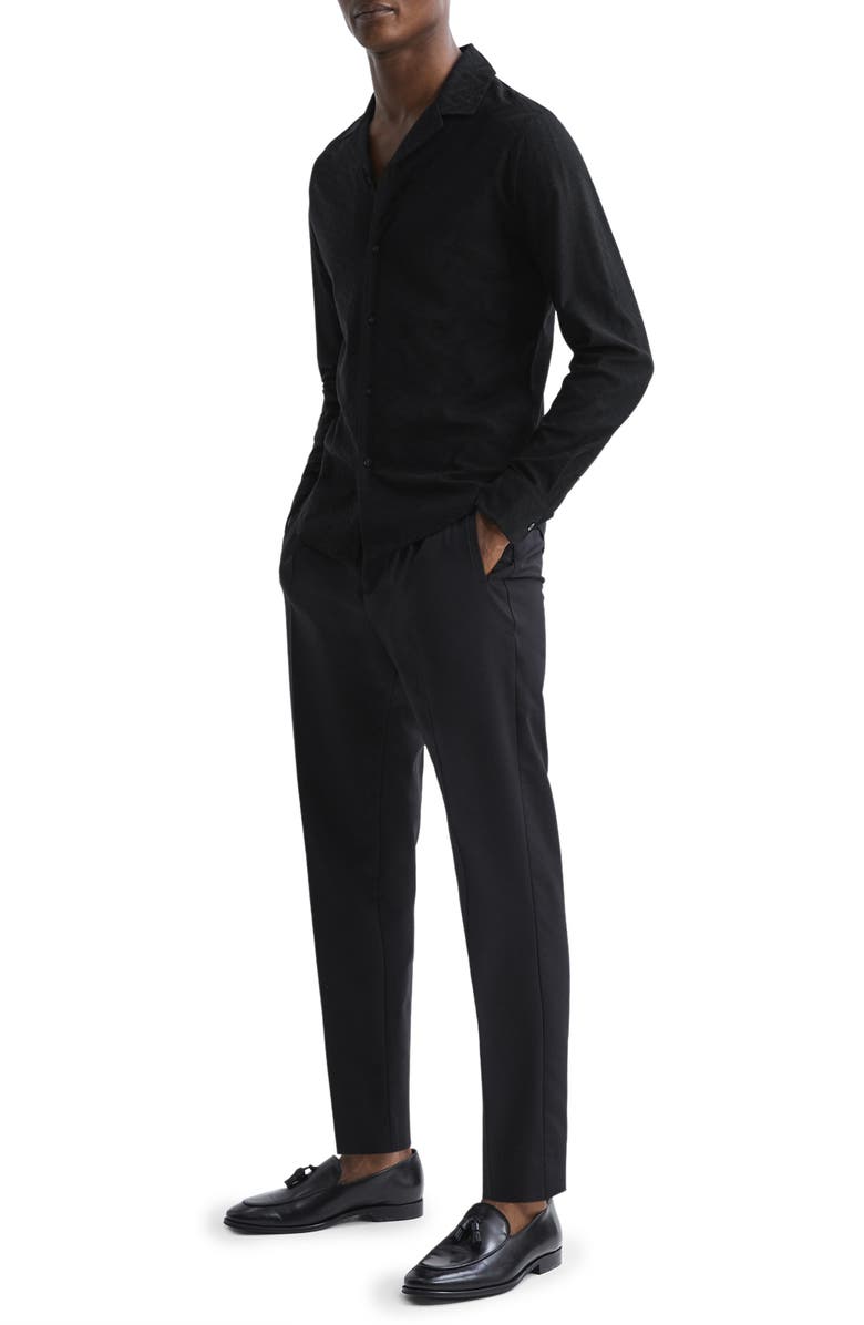 Reiss Ledger Notch Collar Button-Up Shirt, Alternate, color, 