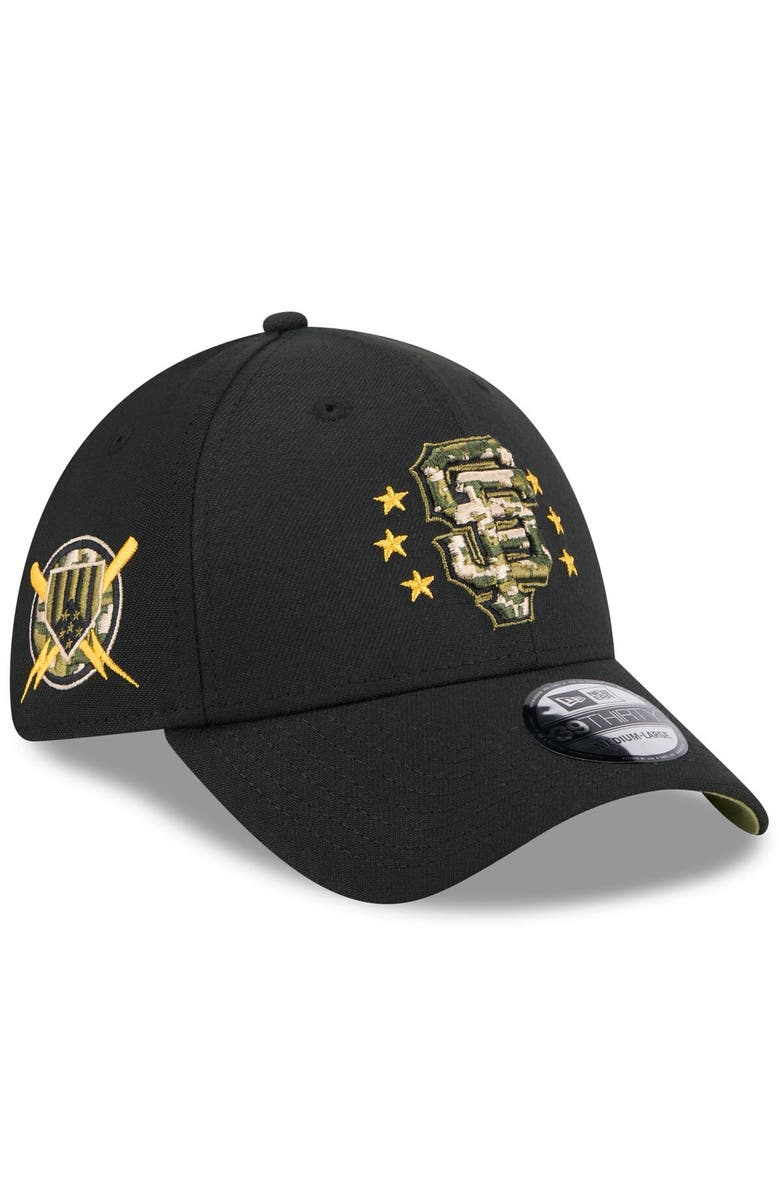 New Era Men's New Era Black San Francisco Giants 2024 Armed Forces Day 39THIRTY Flex Hat, Main, color, Black