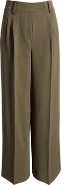 Open Edit Wide Leg Twill Trousers