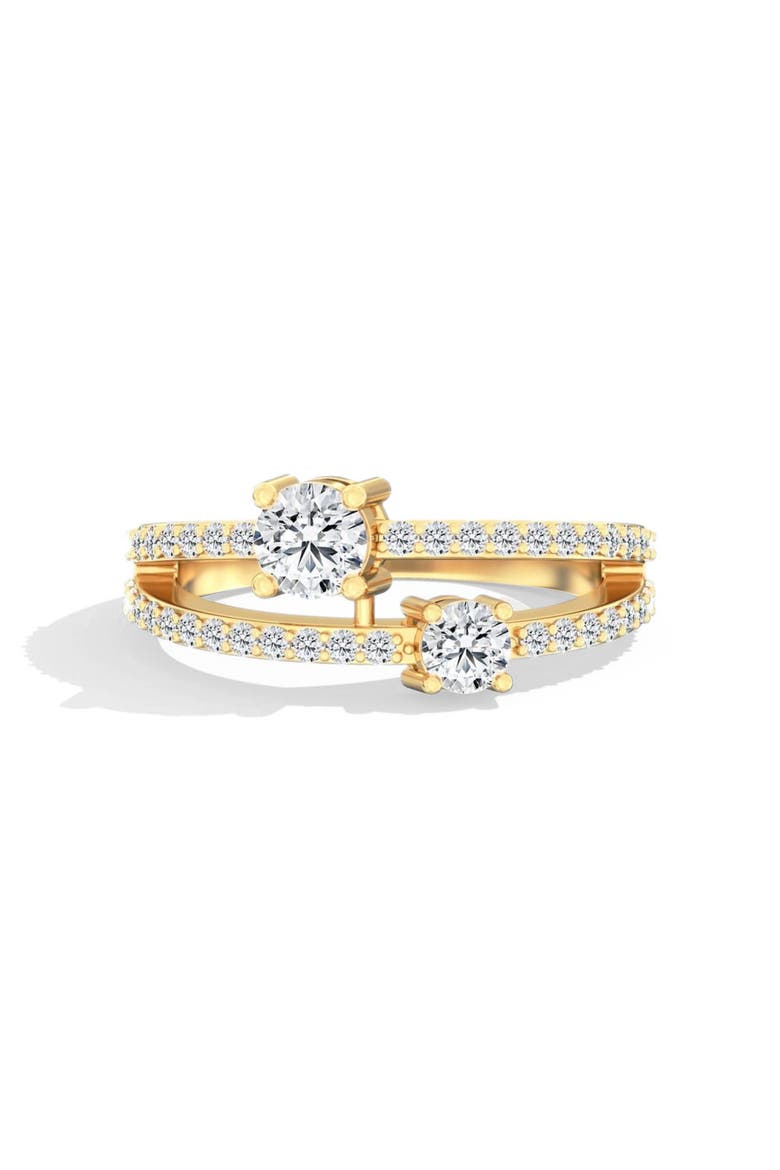 Orbit Two Stone Lab Diamond Ring in 14K, Main, color, Yellow Gold