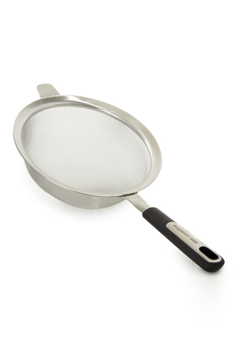 Leo Graphite Stainless Steel Mesh Strainer, Main, color, BLACK