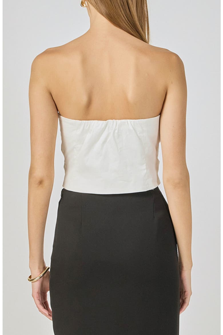 Twist Knot Cropped Tube Top, Alternate, color, WHITE