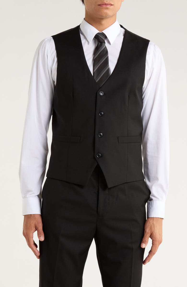 ZEGARIE Black Mélange 3-Piece Suit, Alternate, color, Black