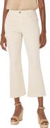 Liverpool Los Angeles Gia Glider Stripe Raw Hem Crop Flare Pull-On Pants
