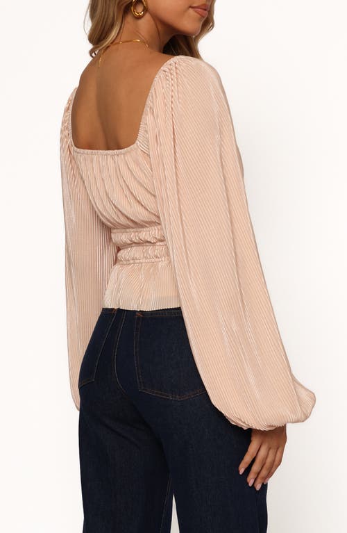 Petal And Pup Petal & Pup Ceppia Plissé Long Sleeve Top In Orange