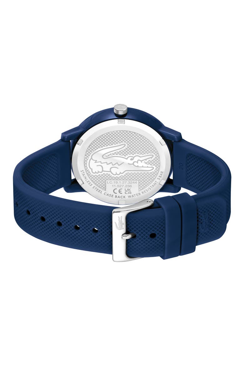 12.12 Silicone Strap Watch, 42mm, Alternate, color, BLUE