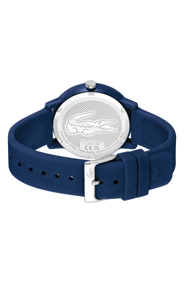 Lacoste 12.12 Silicone Strap Watch, 42mm, Alternate, color,