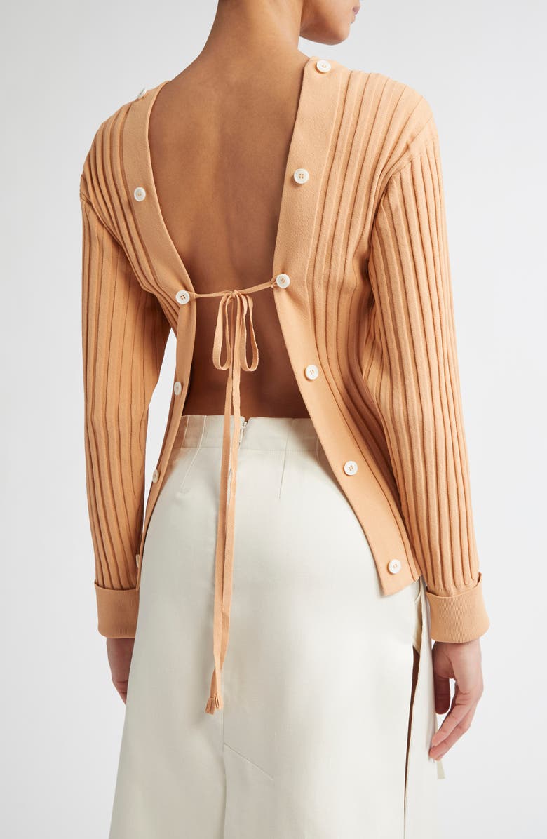 SETCHU Button Rib Sweater, Alternate, color, Beige