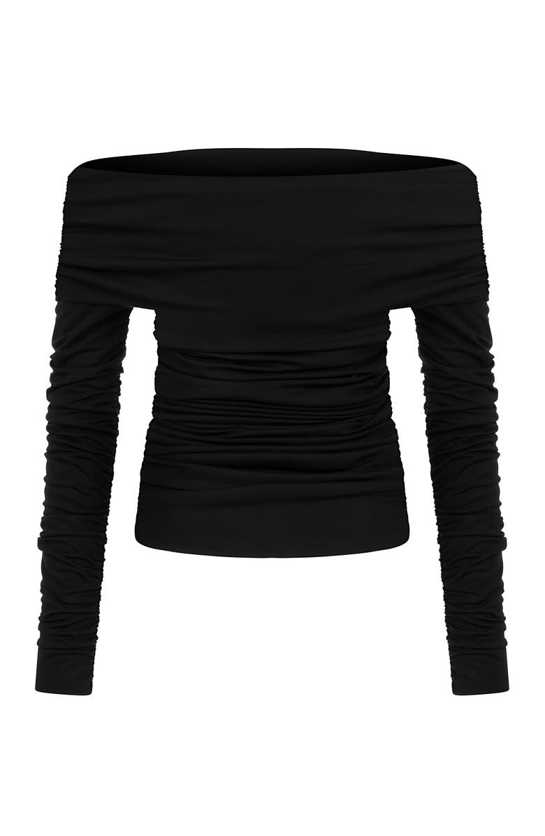 Nocturne Off Shoulder Blouse with Ruffle Detail, Alternate, color, 