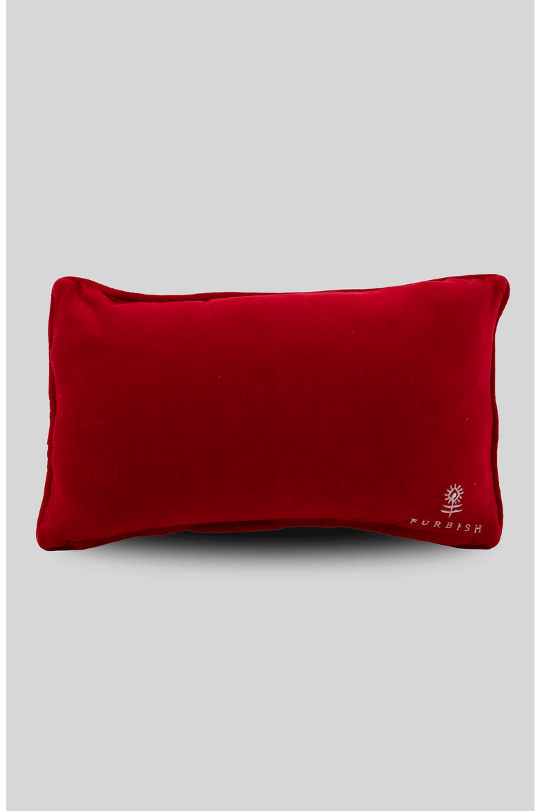 Hot New Bombshell Needlepoint Pillow, Alternate, color, Red