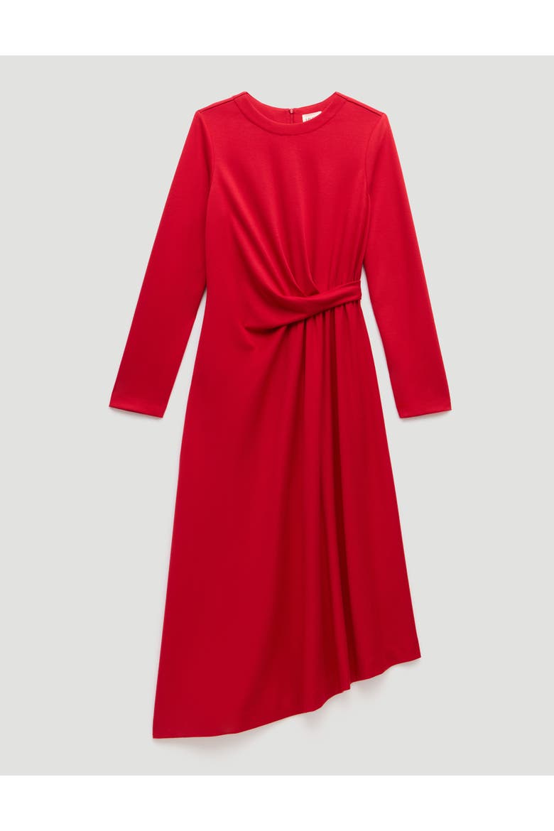 Asymmetric Hem Jersey Dress, Alternate, color, Scarlet Red