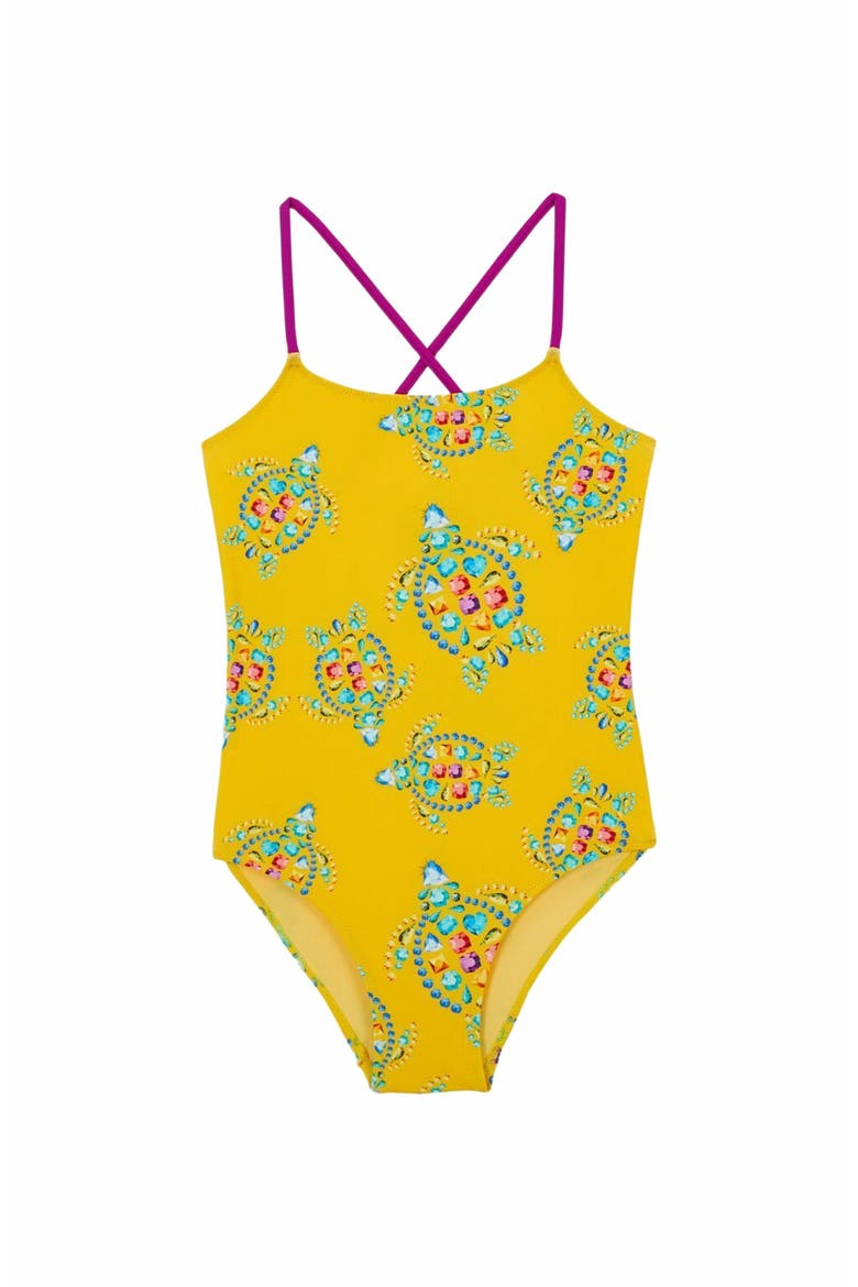 Kids' Vendôme Turtles One-Piece Swimsuit, Main, color, MAÏS