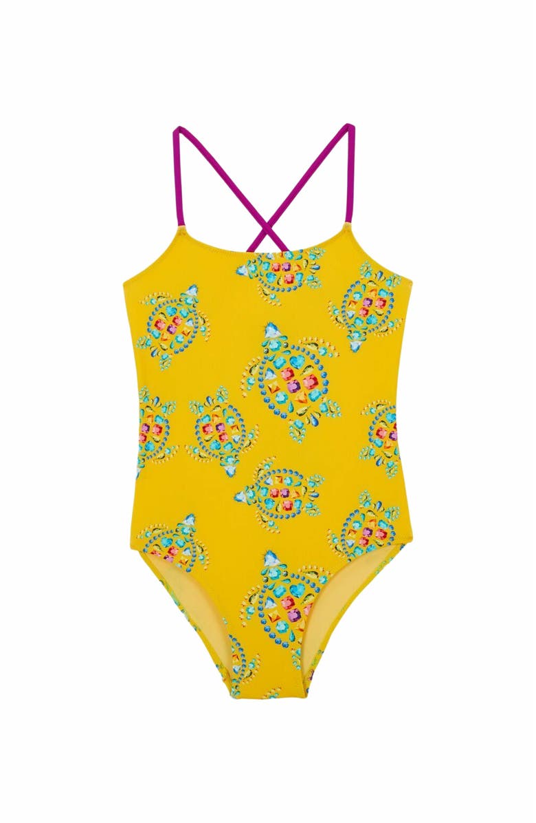 Vilebrequin Kids' Vendôme Turtles One-Piece Swimsuit, Main, color,