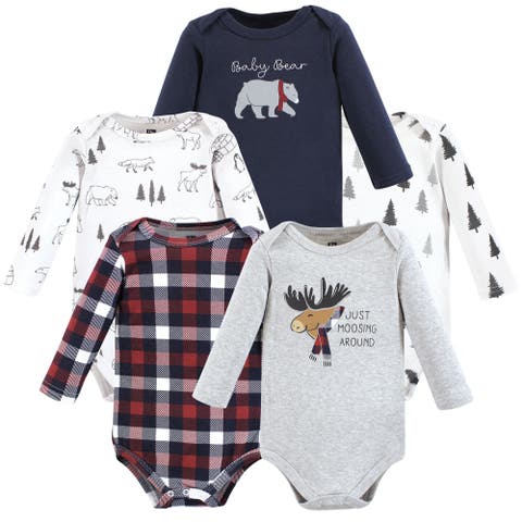 Cotton Long-Sleeve Bodysuits 5-Pack (Baby)