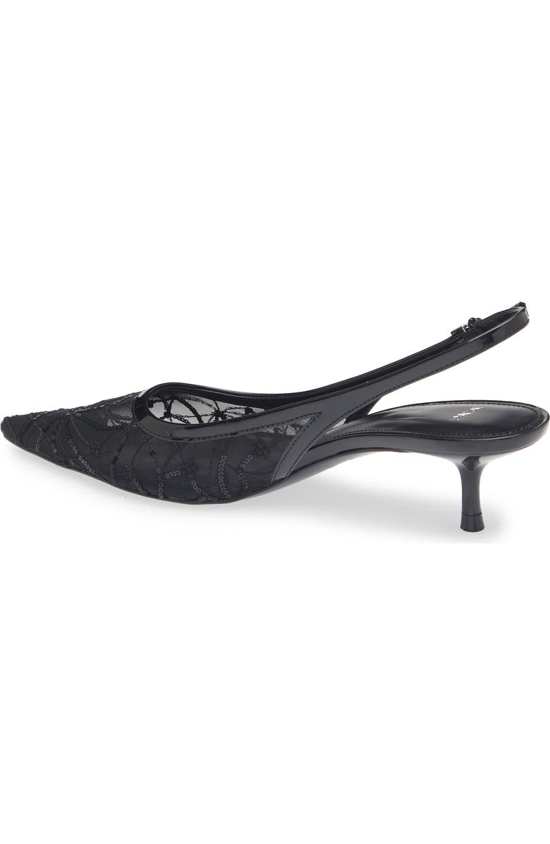 MANGO Lorio Slingback Kitten Heel Pump, Alternate, color, Black