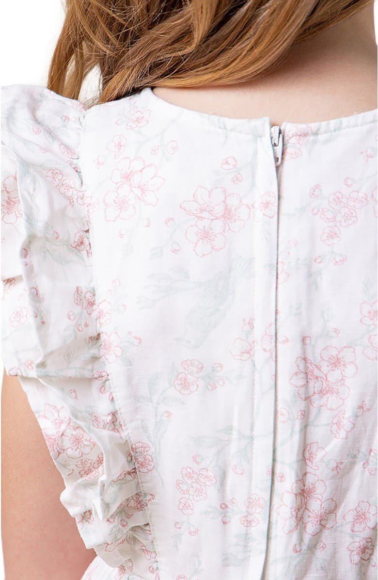 Hope & Henry Girls' Flutter Sleeve Smocked Flower Girl Dress, Toddler, Alternate, color,