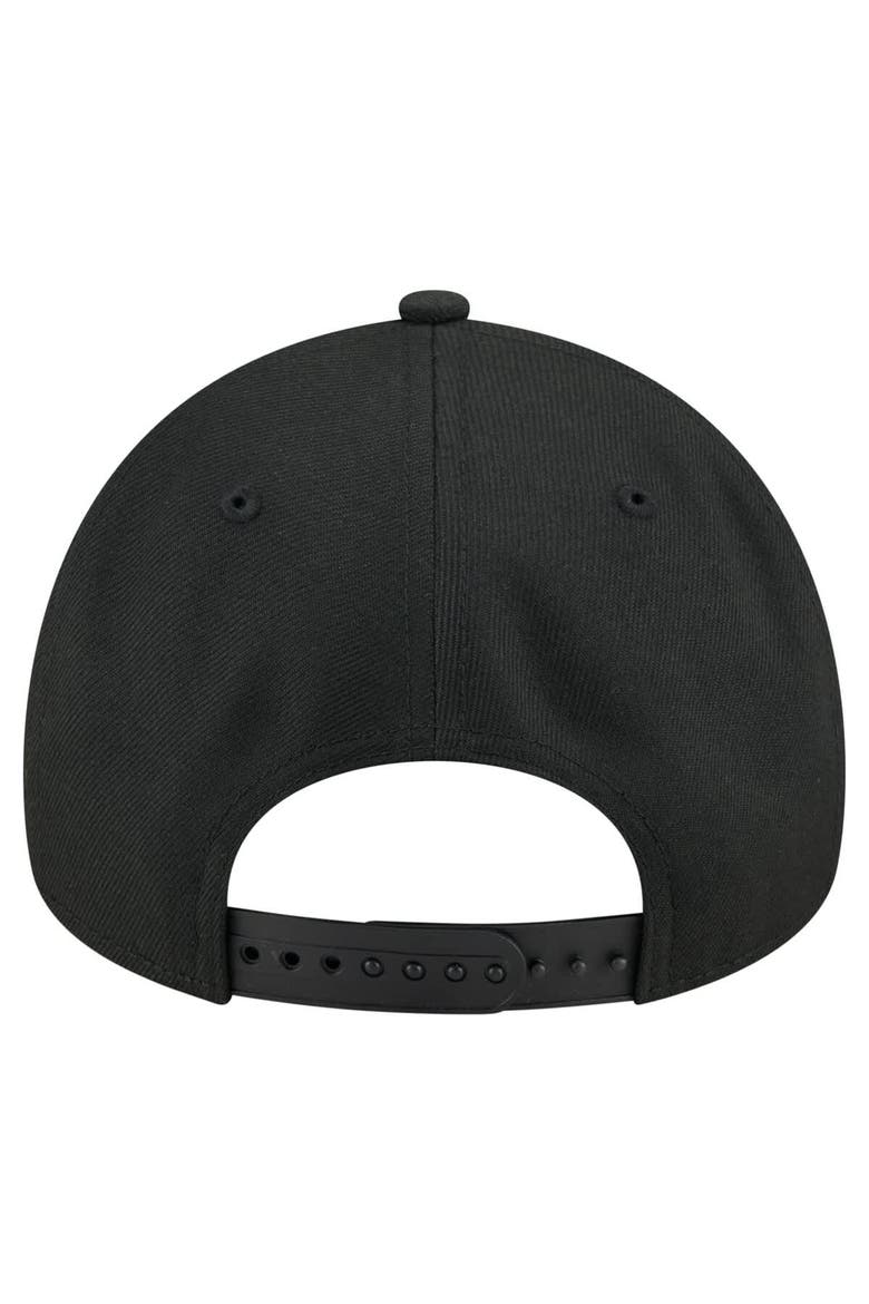 Men's New Era  Black New York Liberty Core Logo A-Frame 9FORTY Adjustable Hat, Alternate, color, Black