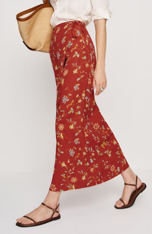Reformation Opal Print Wrap Skirt In Multi