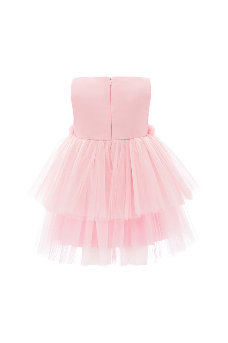 Amarielle Floral Waist Tulle Dress, Alternate, color, Pink