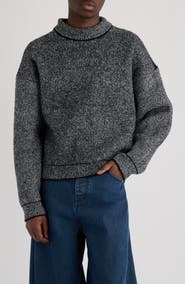 Jacquemus La Maille Curvo Oversize Mock Neck Sweater
