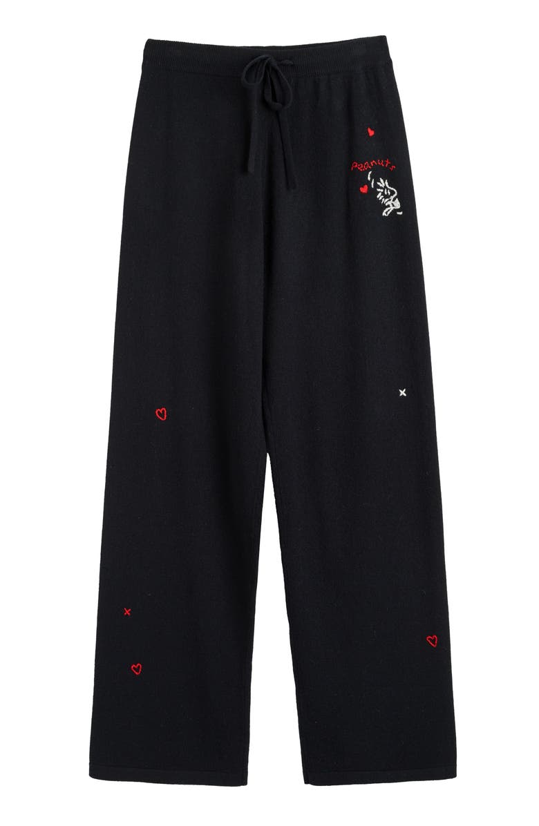 Chinti & Parker Wool Cashmere Peanuts Wide-Leg Track Pants, Alternate, color, 