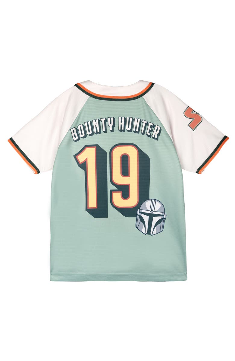 Star Wars The Mandalorian Short Sleeve Baseball Jersey, Alternate, color, Grogu Mint Ivory