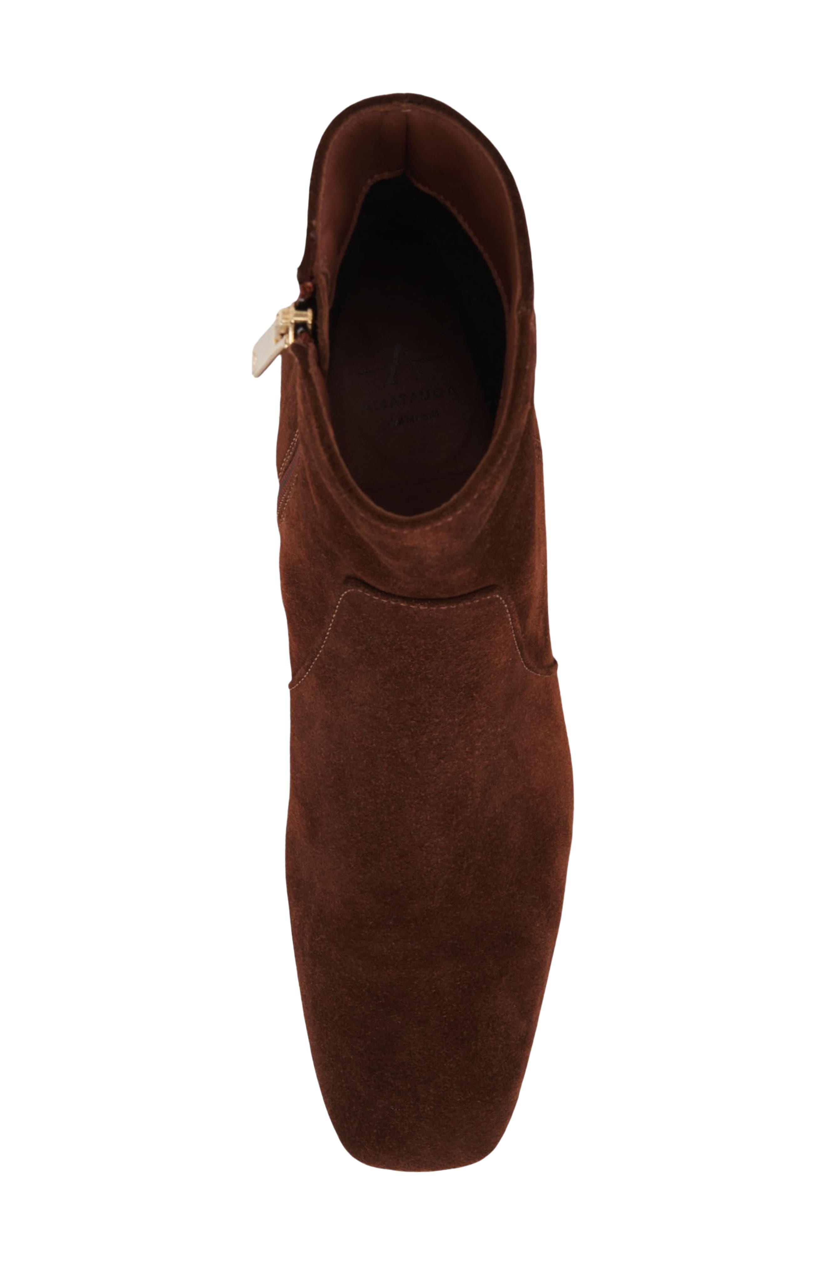 Aquatalia Siela Weatherproof Bootie, Alternate, color, Brandy Suede