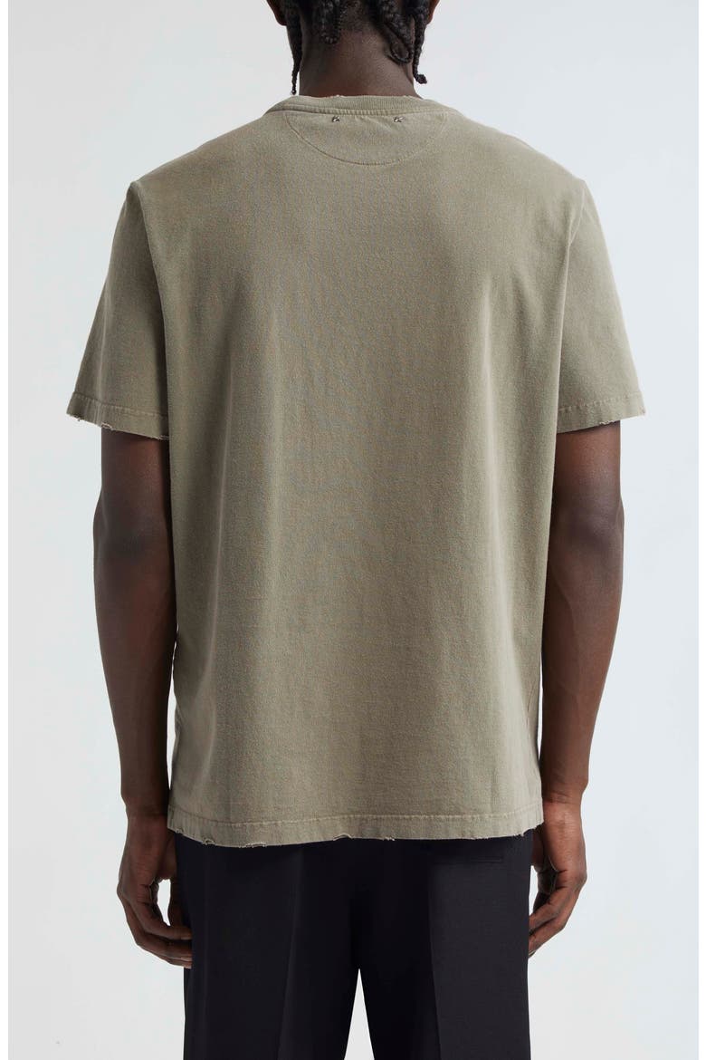 Distressed Upside Down Logo Cotton Graphic Tee, Alternate, color, DUSTY OLIVE