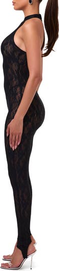 Lace Racerback Stirrup Jumpsuit