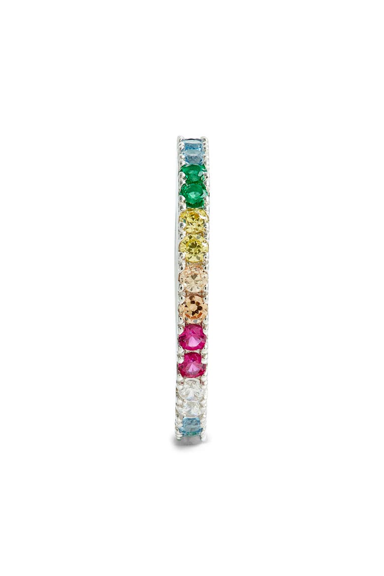 Sterling Silver Rainbow Eternity Band, Alternate, color, MULTI