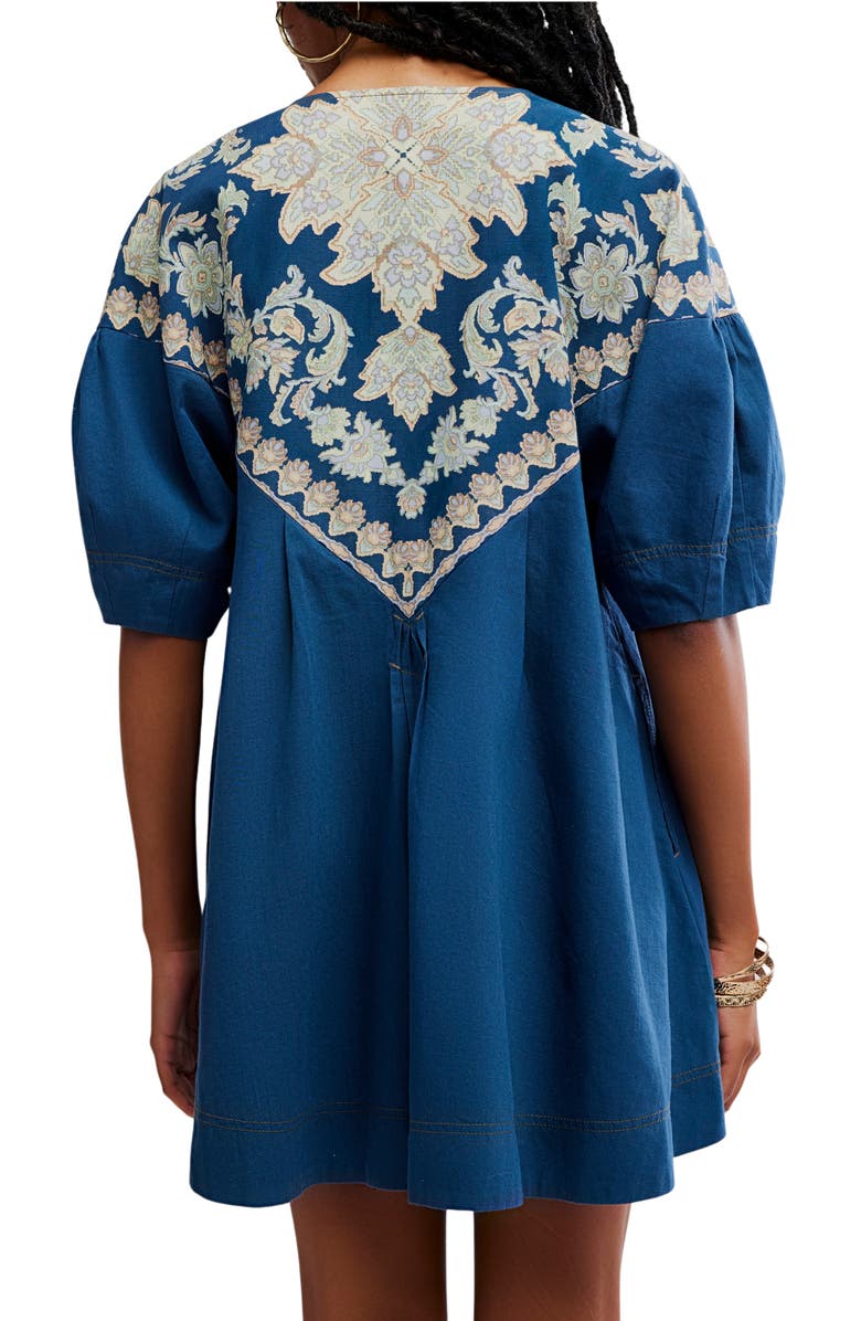 Free People Orson Shift Minidress, Alternate, color, Indigo Combo