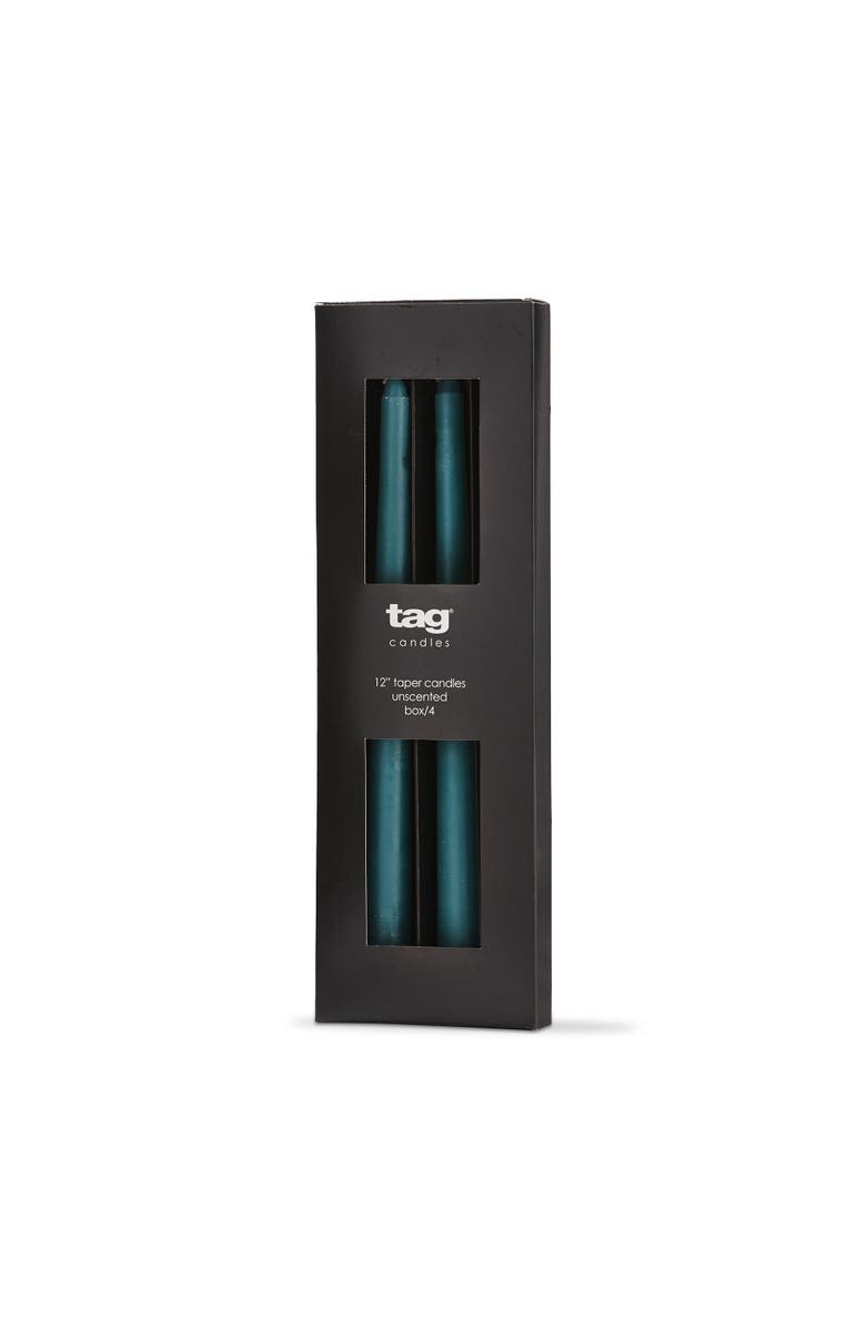 tag Color Studio Traditional Taper Unscented Paraffin Candle Set, Main, color, Blue