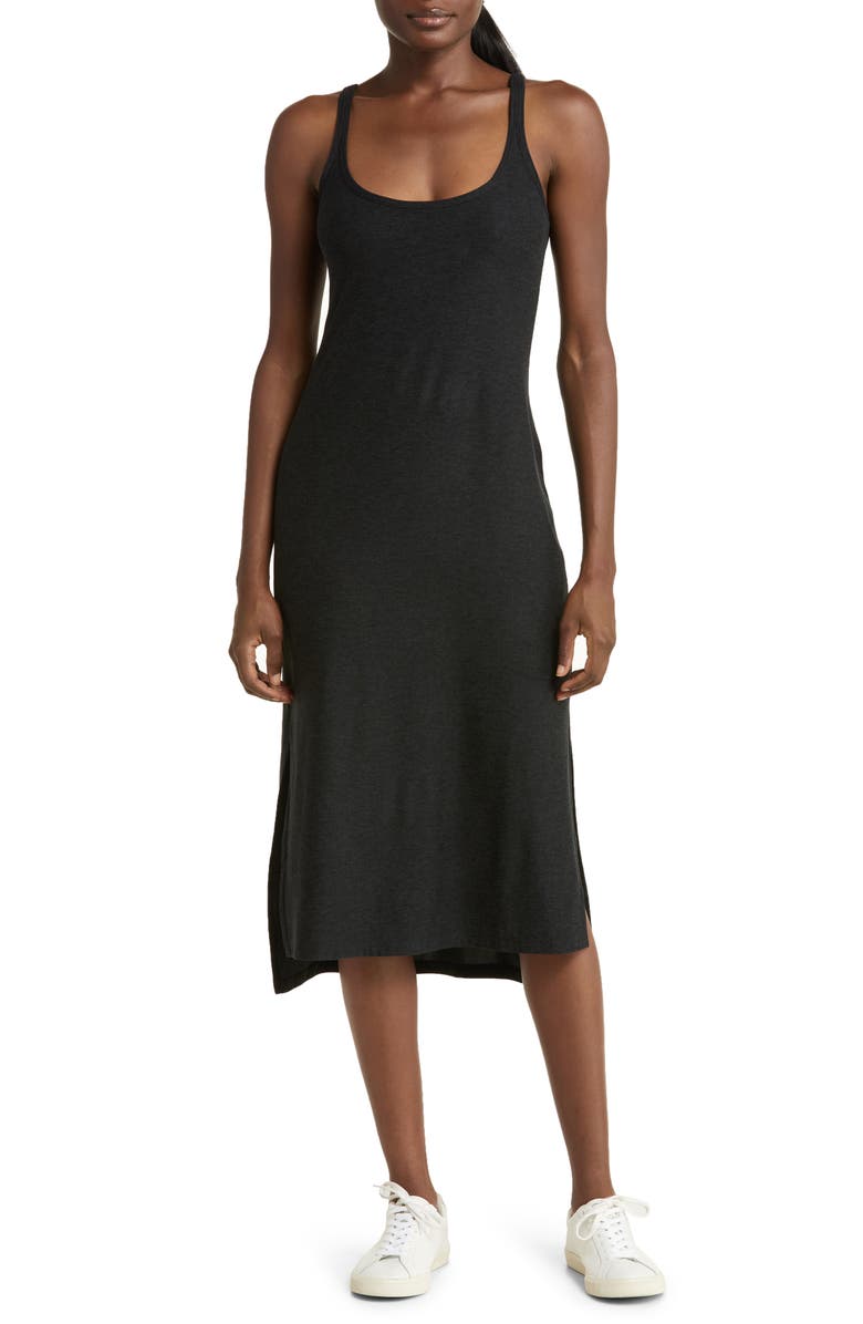 Beyond Yoga Featherweight Resort Midi Tank Dress, Main, color, Darkest Night