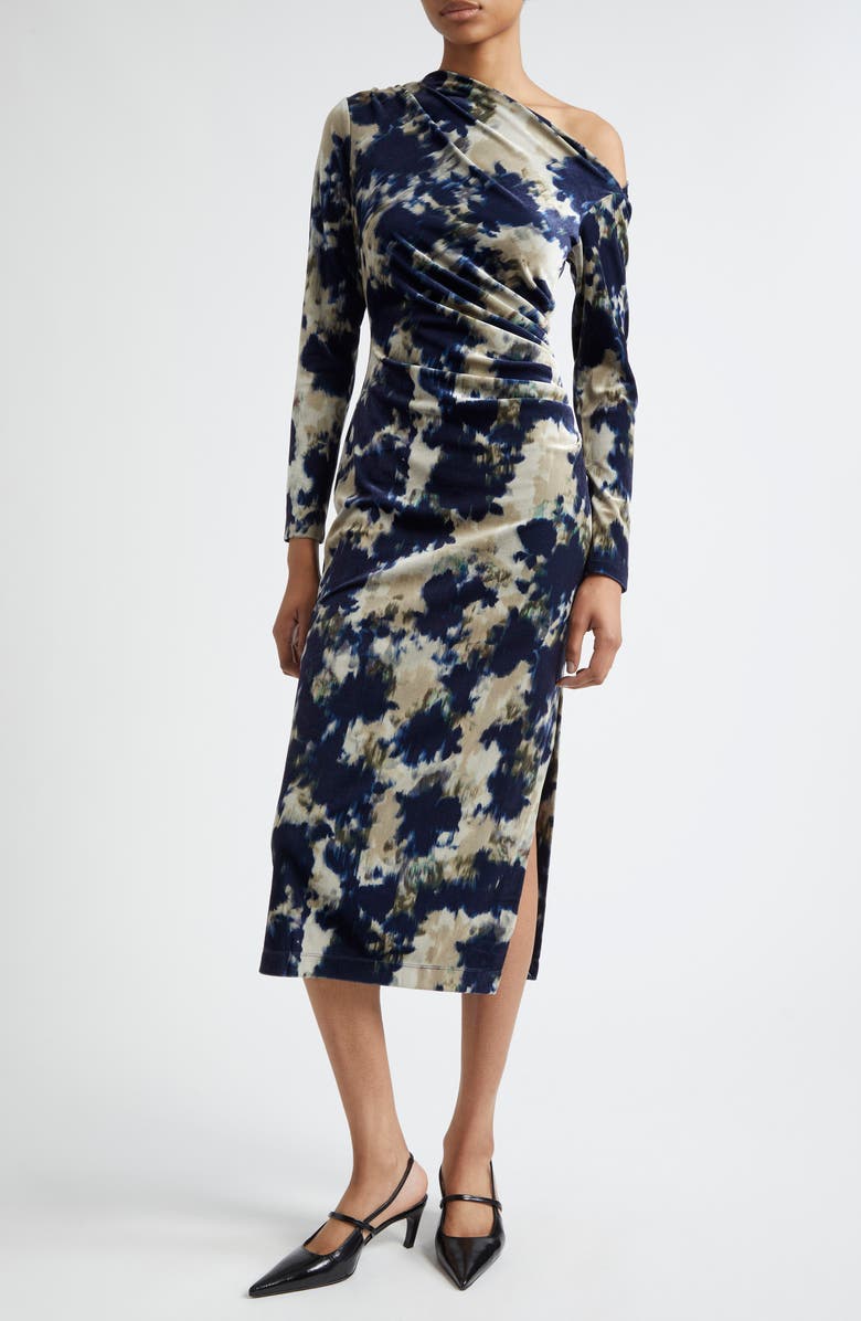 Reiss Briana One-Shoulder Long Sleeve Stretch Dress, Main, color, 