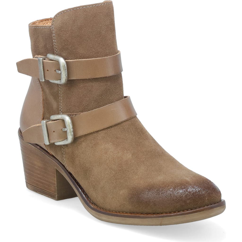 Miz Mooz Dayla Moto Bootie In Taupe Suede