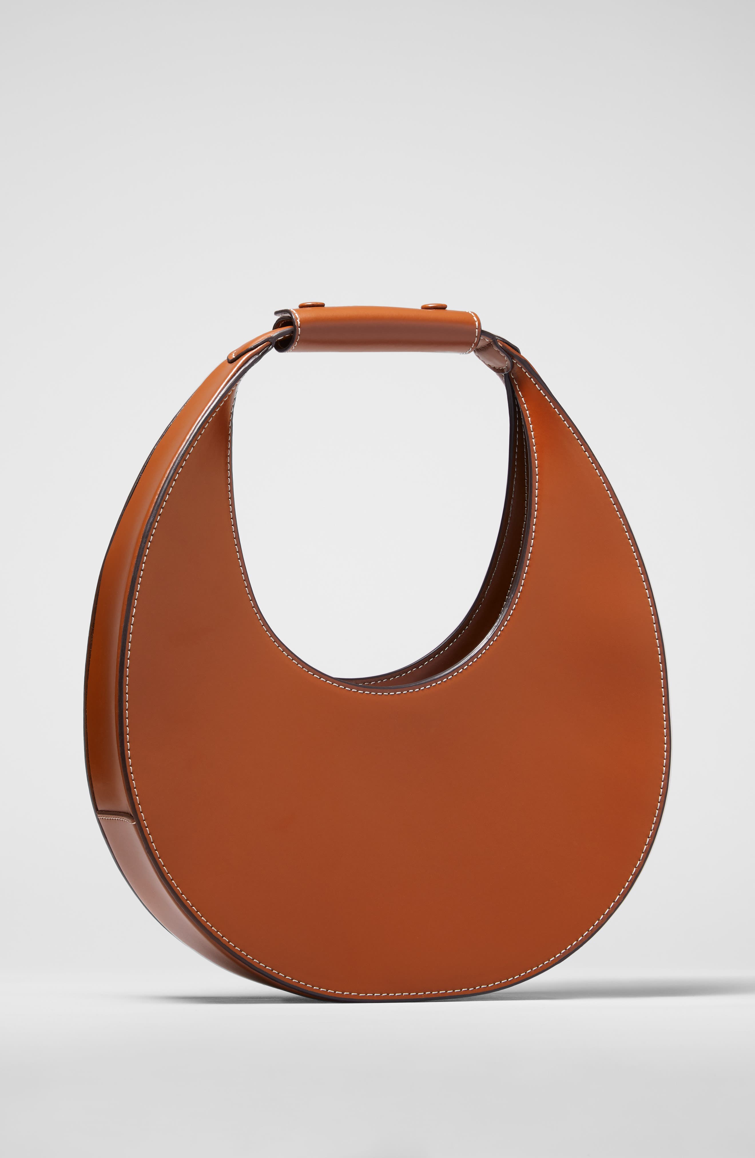 STAUD Leather Moon Bag, Alternate, color, Blush