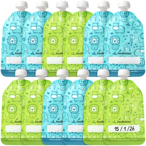 12-Pack Prep Reusable Food Pouches