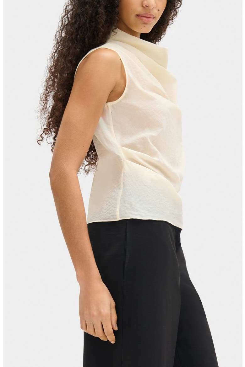 Dana Cowl Neck Sleeveless Top, Alternate, color, WHITE