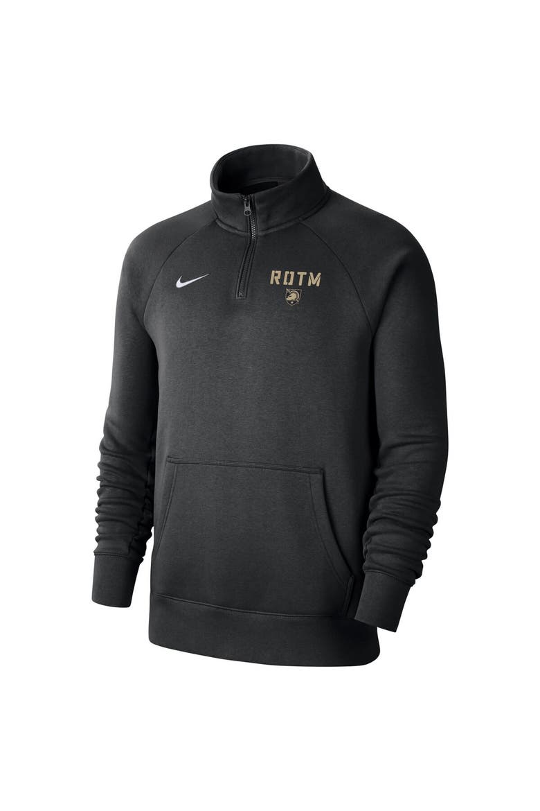 Men's Nike Black Army Black Knights 2023 Rivalry Collection Club Fleece Quarter-Zip Pullover Jacket, Alternate, color, Black