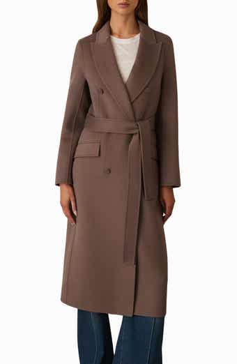 Reiss Maeve Belted Double Breasted Wool Blend Coat