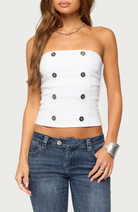 Tanda Napoleon Strapless Top