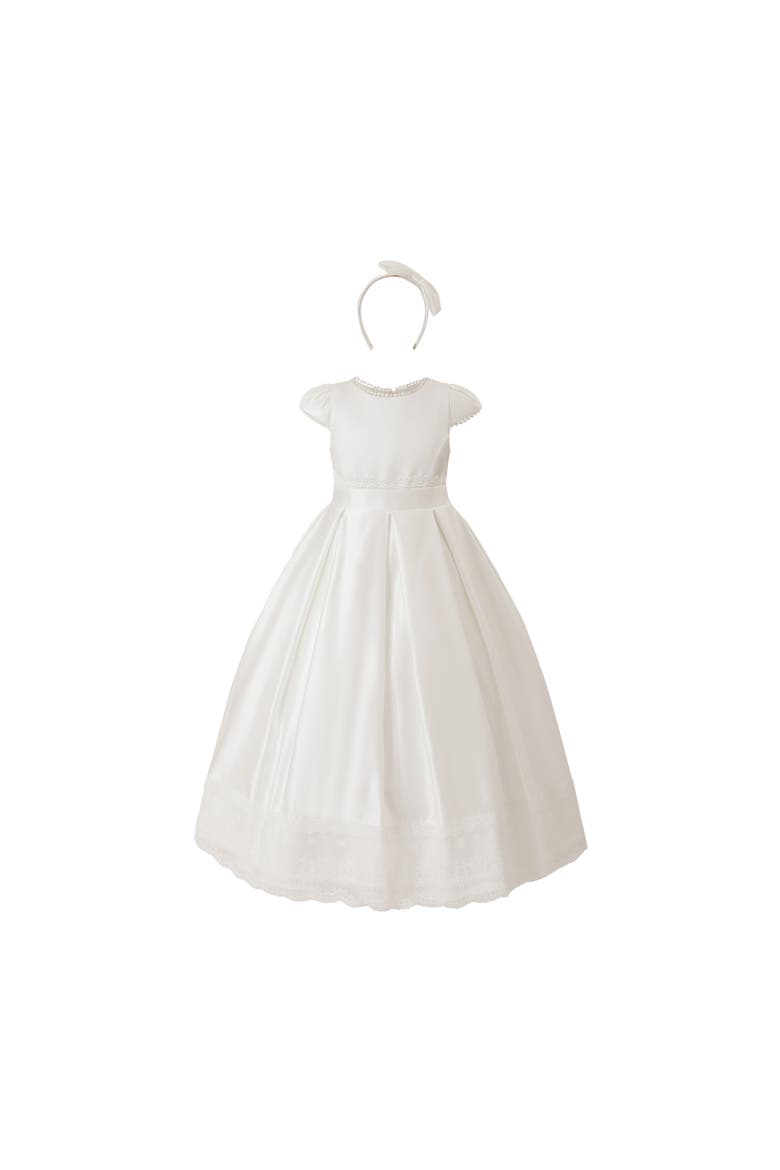 Pearl-Trim Havenelle Dress, Alternate, color, White
